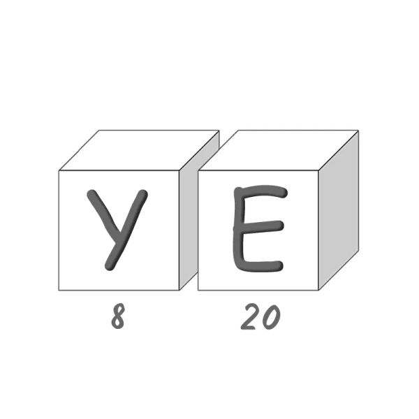 Cubes de savons lettres