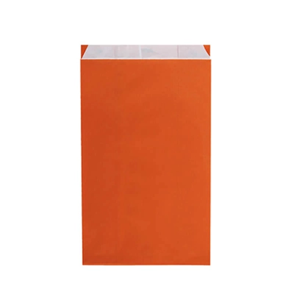 Pochettes cadeau kraft unies orange
