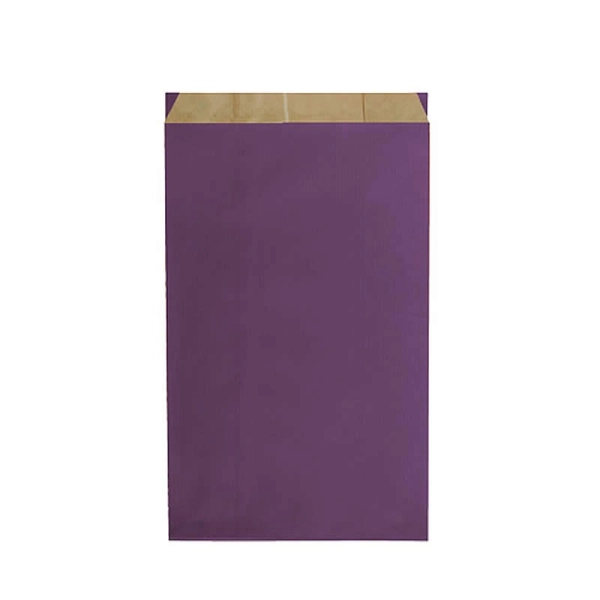 Pochettes cadeau kraft unies violet