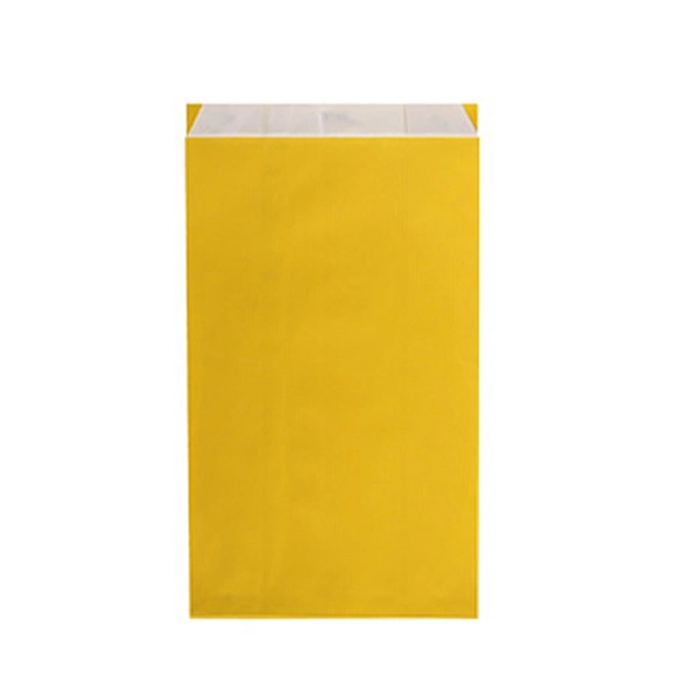 Pochettes cadeau kraft unies jaune