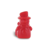 Vente en gros de petits savons de formes originales -  bonhomme de neige rouge