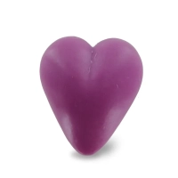 Fabricant de savons en forme de cœur violet 34g - Diffusion en petits conditionnements 