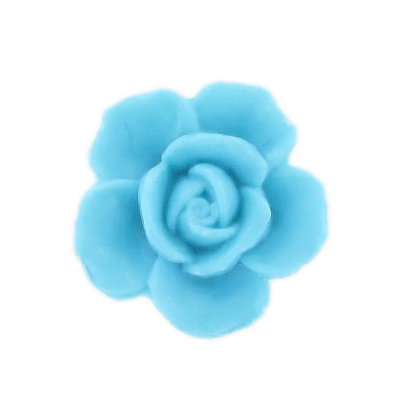 Vente en gros de petits savons en forme de fleurs -  rose turquoise