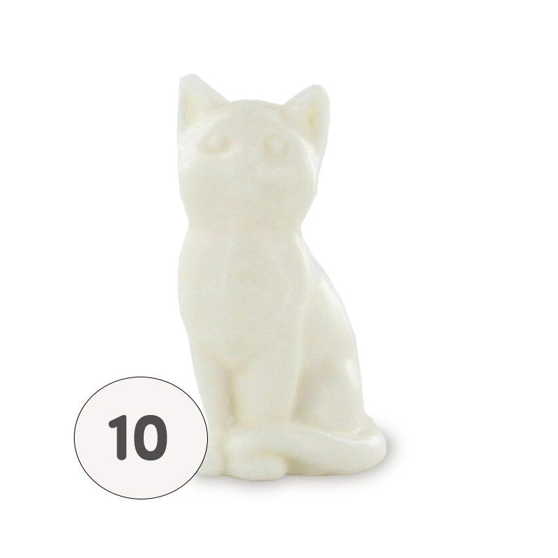Savon forme chat blanc - Sachet 10 