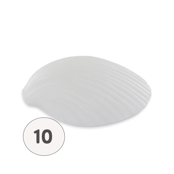 Savon forme coquillage plat blanc - Sac 10 