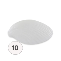 Savon forme coquillage plat blanc - Sac 10 