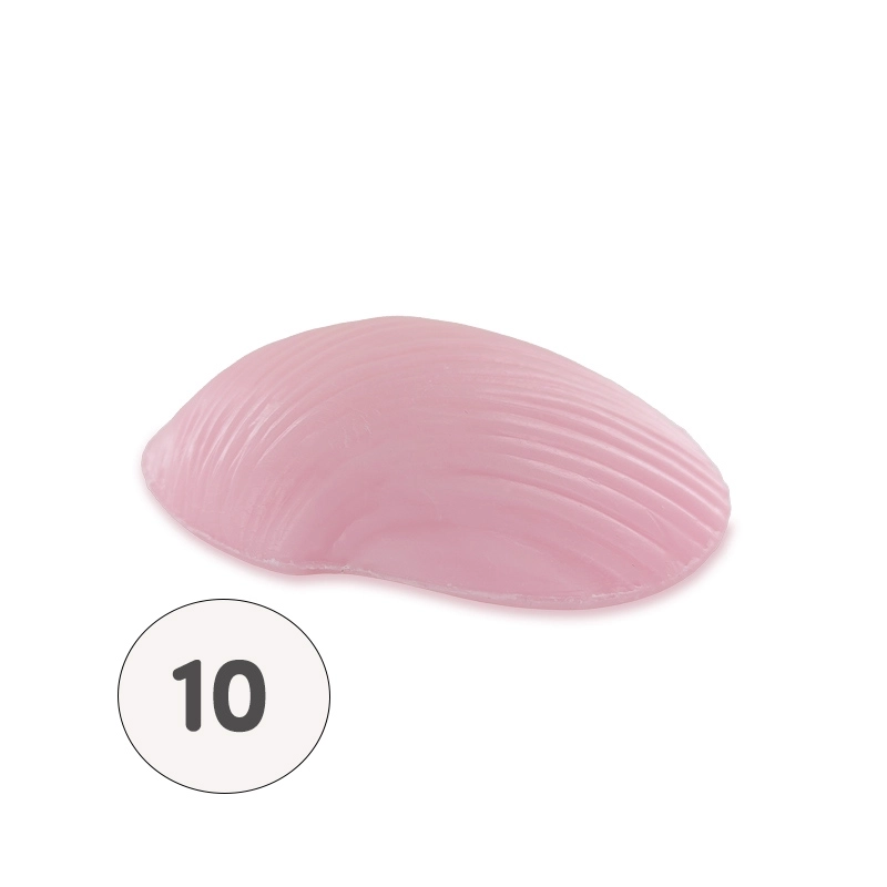 Savon forme coquillage plat rose - Sachet 10 