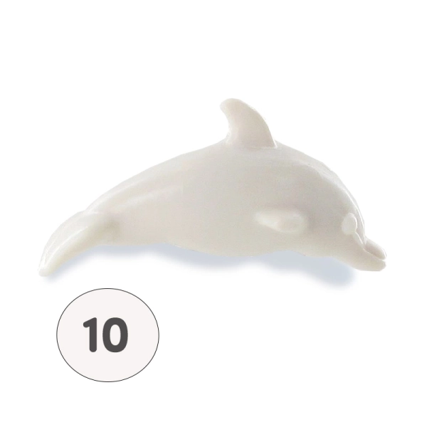 Savon forme dauphin blanc - Sachet 10 