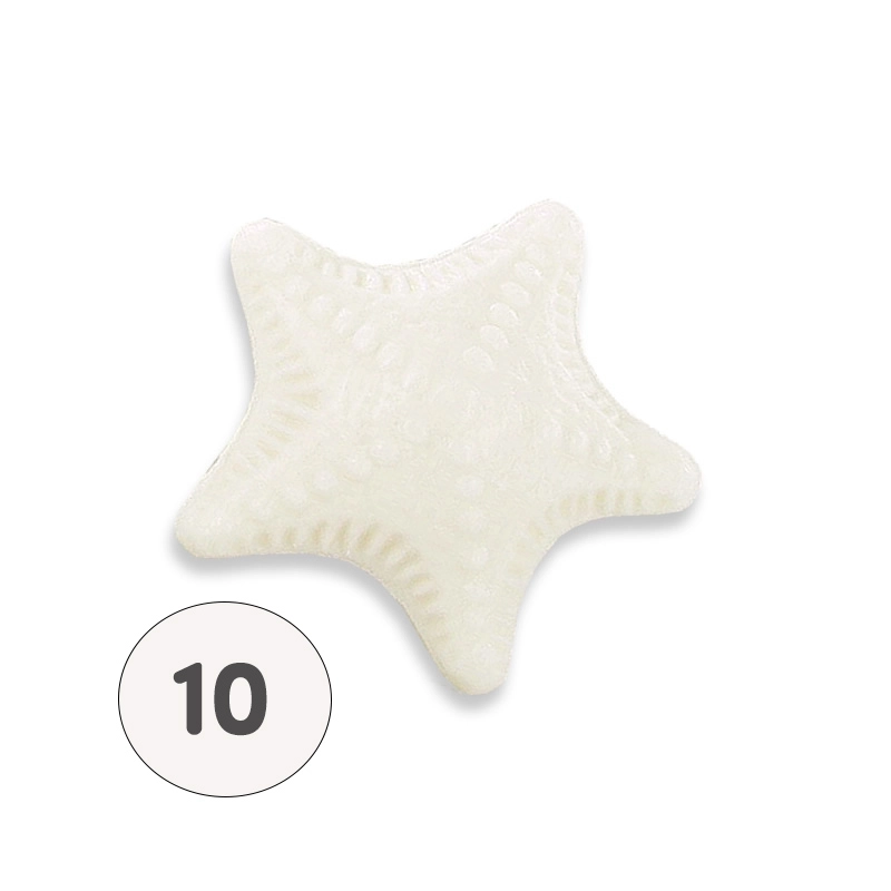 Savon forme étoile de mer blanche - Sachet 10 