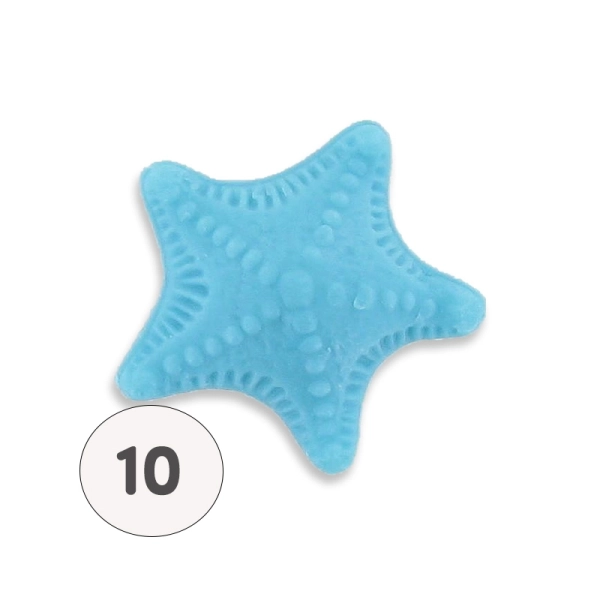 Savon forme étoile de mer turquoise - Sachet 10 