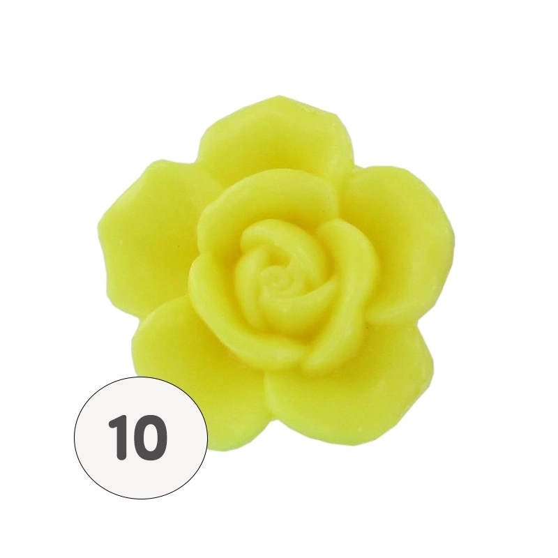 Savon forme fleur jaune - sachet de 10 