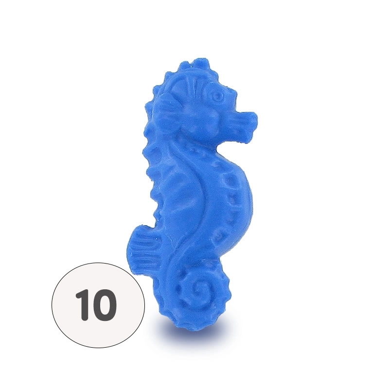 Savon forme hippocampe bleu - Sachet 10 