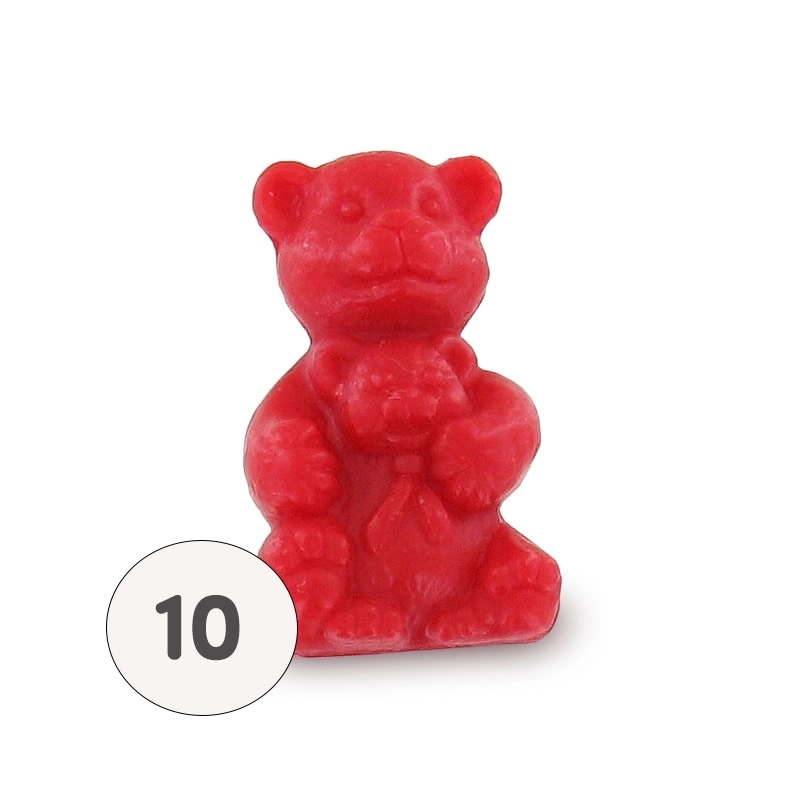 Savon forme ourson rouge - Sachet 10 