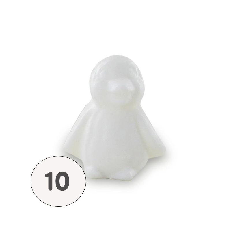 Savon forme pingouin blanc - Sac 10 