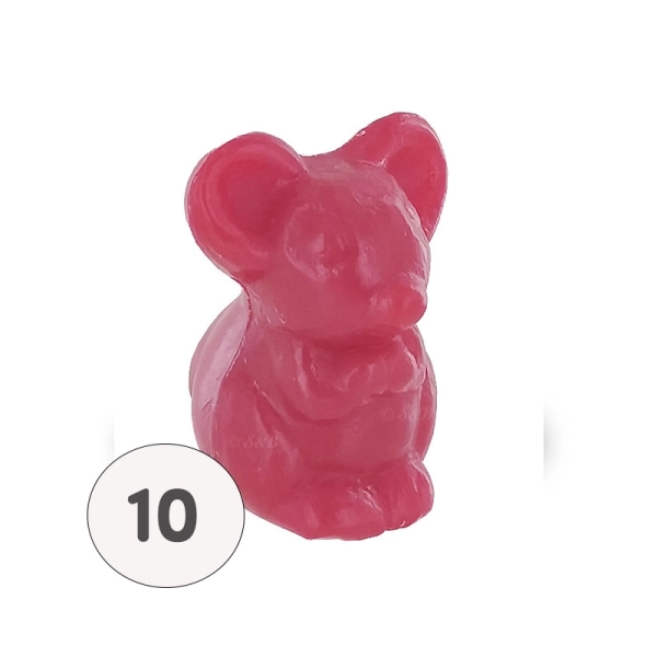 Savon forme souris rouge - Sachet 10 