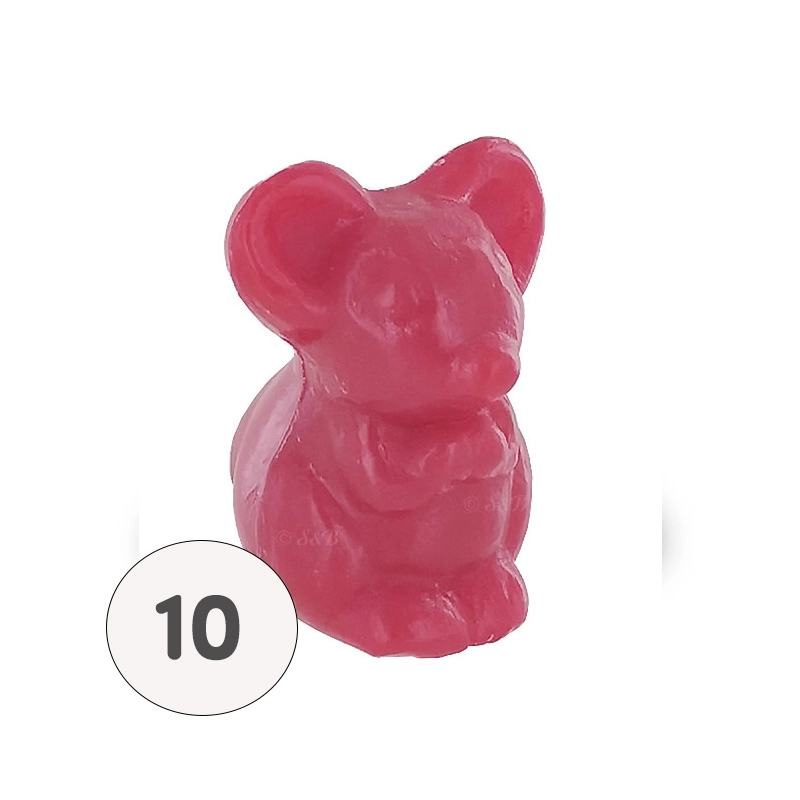 Savon forme souris rouge - Sachet 10 