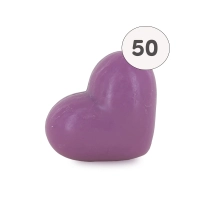 Vente en gros de petits savons en forme de coeurs -  cœur violet 34g