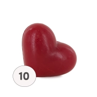 Savon forme cœur rouge 25g - Sachet 10 