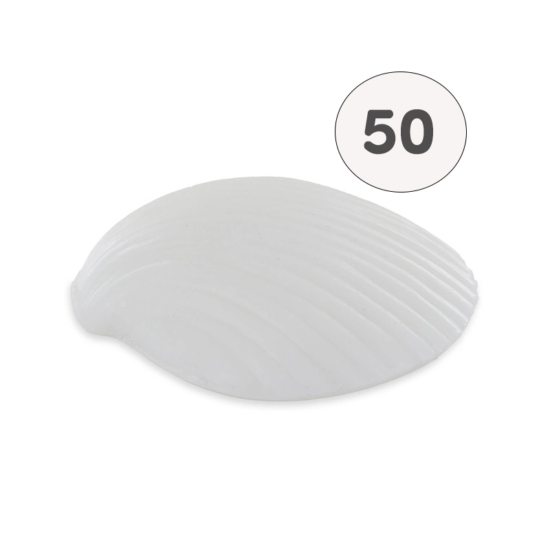 Savon forme coquillage plat blanc - Sac 50 