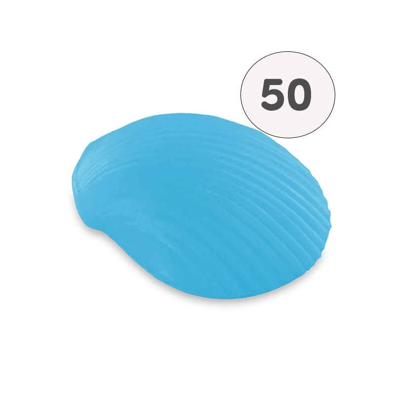 Savon forme coquillage plat turquoise - Sac 50 