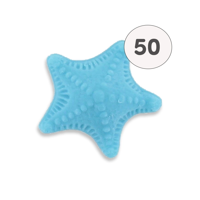 Savon forme étoile de mer turquoise - Sac 50 