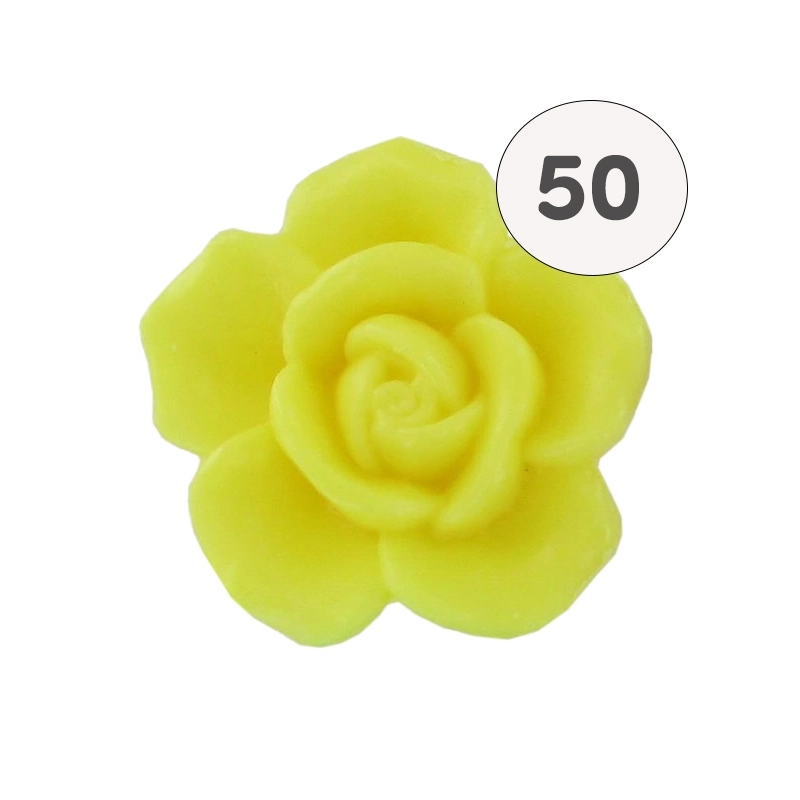 Savon forme fleur jaune - sac de 50 