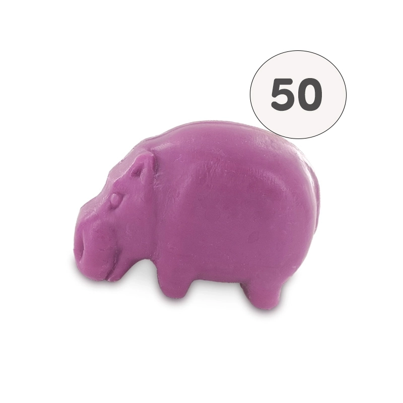 Savon forme hippopotame violet - Sac 50 