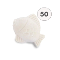 Savon forme poisson lune blanc - Sac 50 
