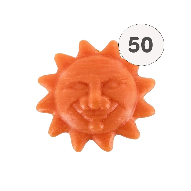 Savon forme soleil orange - Sac 50 