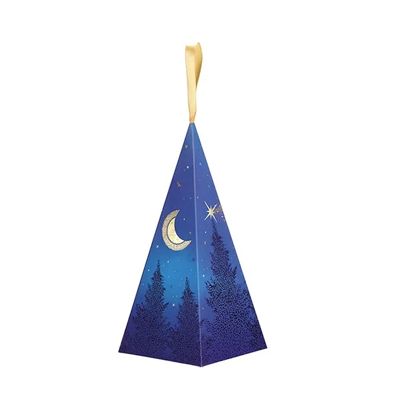 Pyramide papier décor "nuit étoilée"