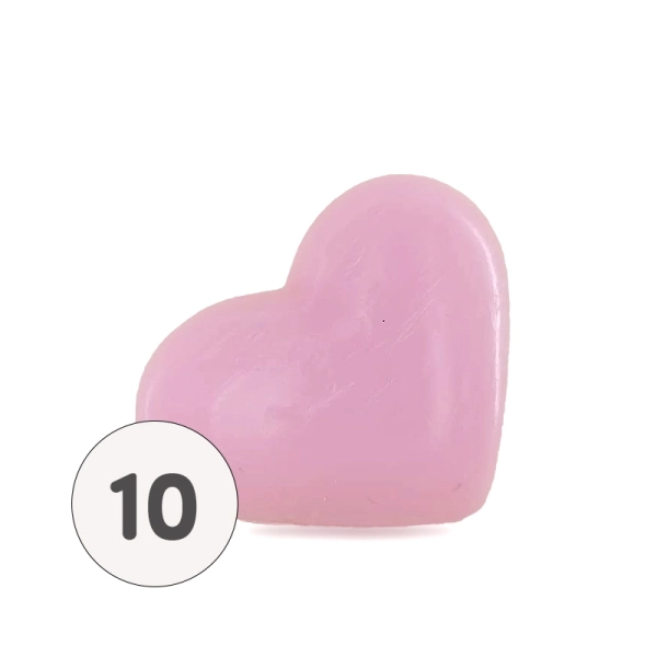 Fabricant de savons en forme de cœur rose 25g - Diffusion en petits conditionnements 