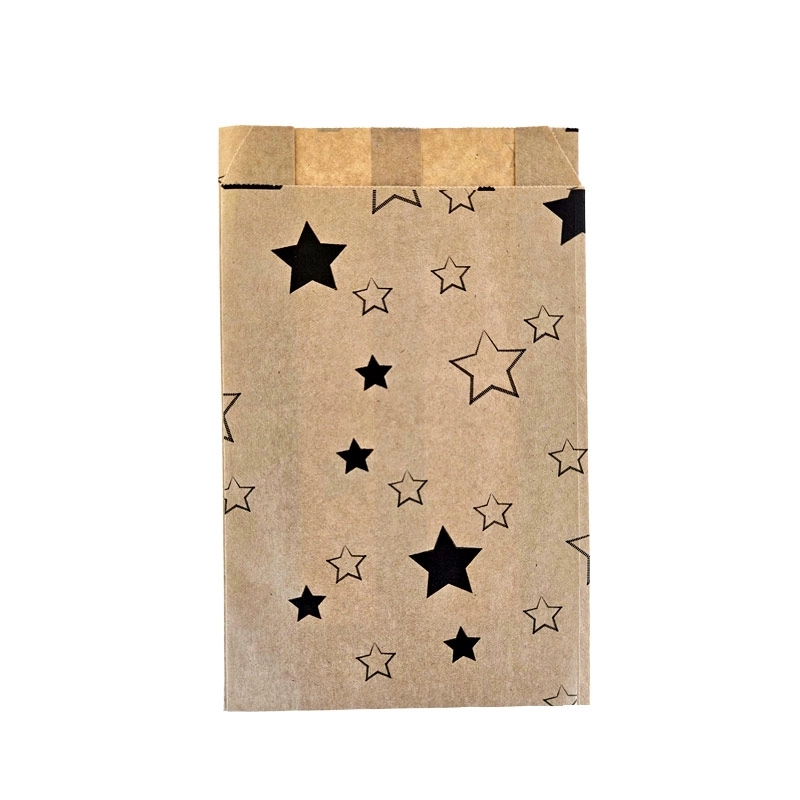 Pochettes cadeau papier étoiles noires - Lot 250 