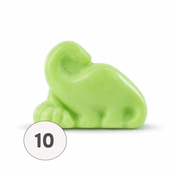 Savon forme dinosaure diplodocus vert - Sachet 10 