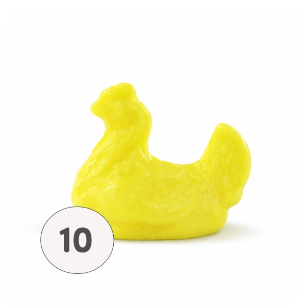 Savon forme poule jaune - Sachet 10 